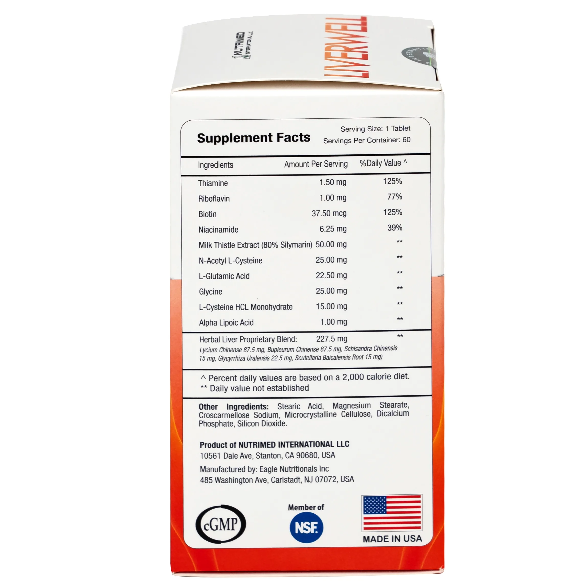Hình ảnh Viên uống Liverwell Nutrimed hỗ trợ giải độc gan giúp hỗ trợ giải độc gan, bảo vệ tế bào gan (60 viên)