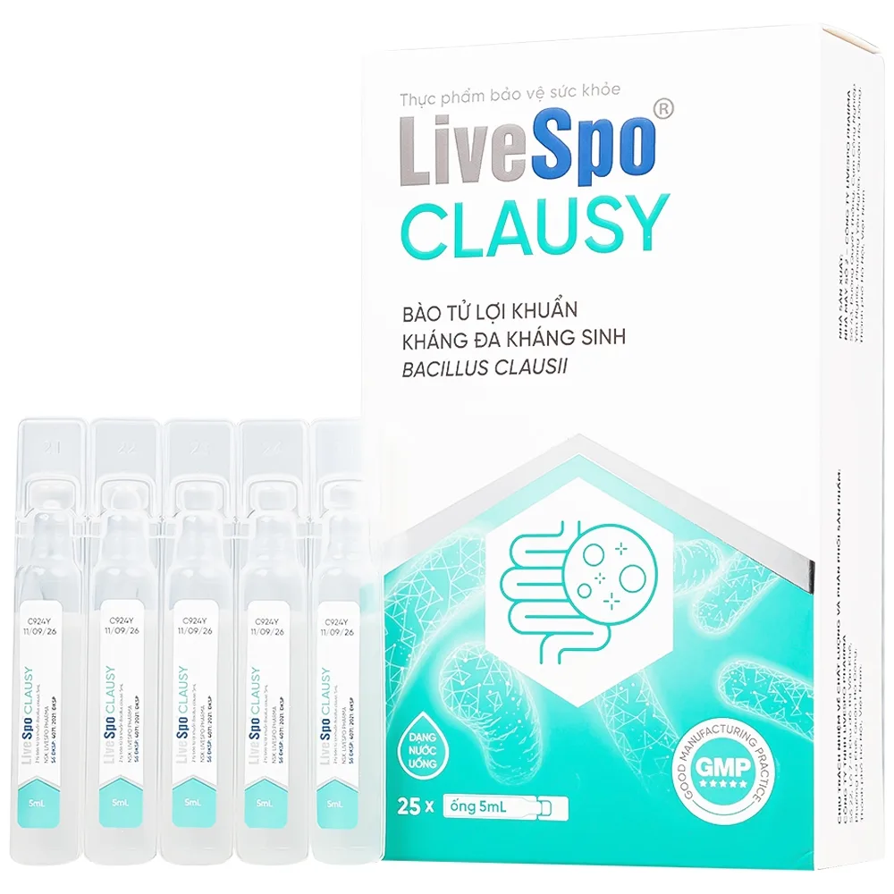 Hình ảnh Dung dịch LiveSpo Clausy bổ sung lợi khuẩn, giúp cân bằng hệ vi sinh đường ruột (25 ống x 5ml)