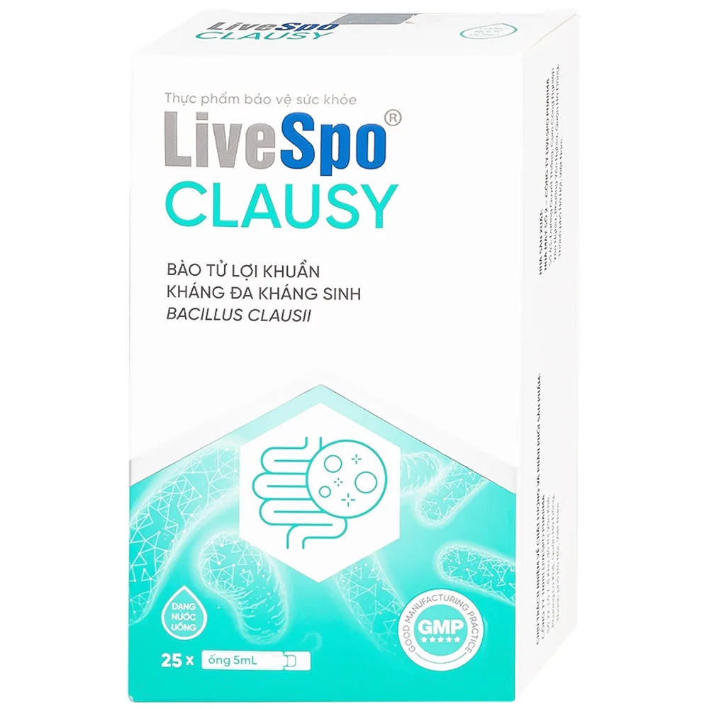 Hình ảnh Dung dịch LiveSpo Clausy bổ sung lợi khuẩn, giúp cân bằng hệ vi sinh đường ruột (25 ống x 5ml)
