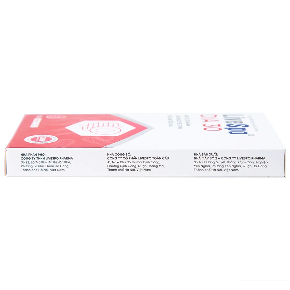 Hình ảnh Bào tử lợi khuẩn Livespo DIA 30 hỗ trợ giảm các triệu chứng tiêu chảy cấp tính, rối loạn tiêu hoá (10 ống x 5ml)