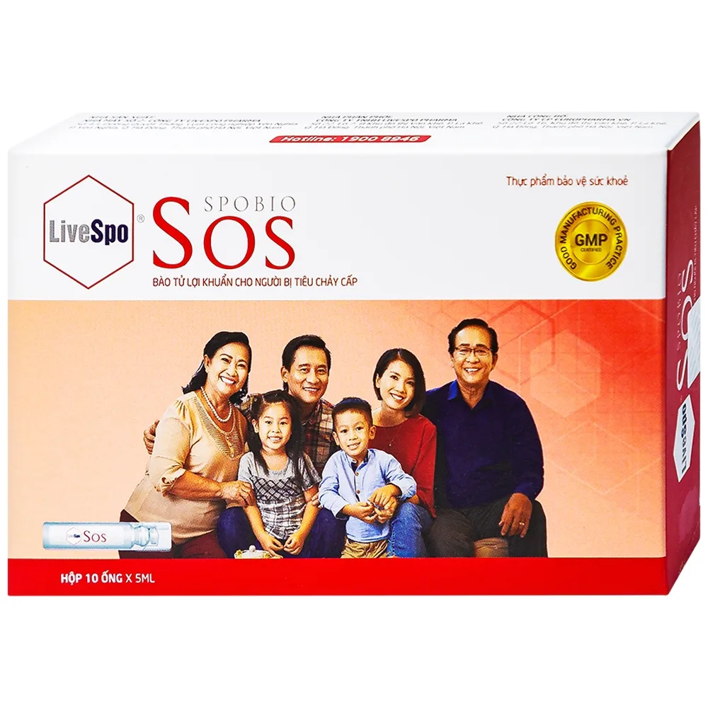 Hình ảnh Bào tử lợi khuẩn Livespo Spobio Sos hỗ trợ làm giảm tiêu chảy cấp (10 ống x 5 ml)