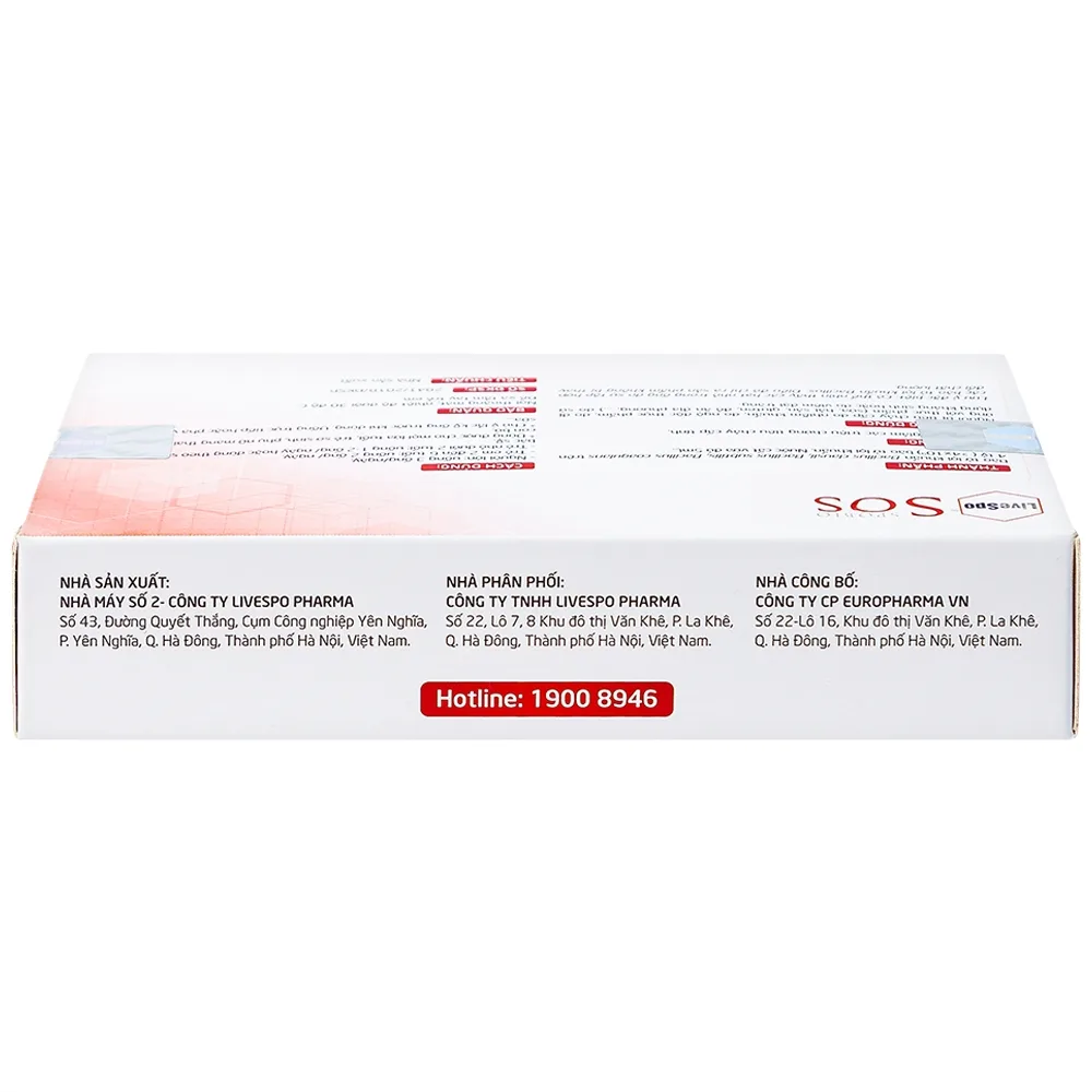 Hình ảnh Bào tử lợi khuẩn Livespo Spobio Sos hỗ trợ làm giảm tiêu chảy cấp (10 ống x 5 ml)