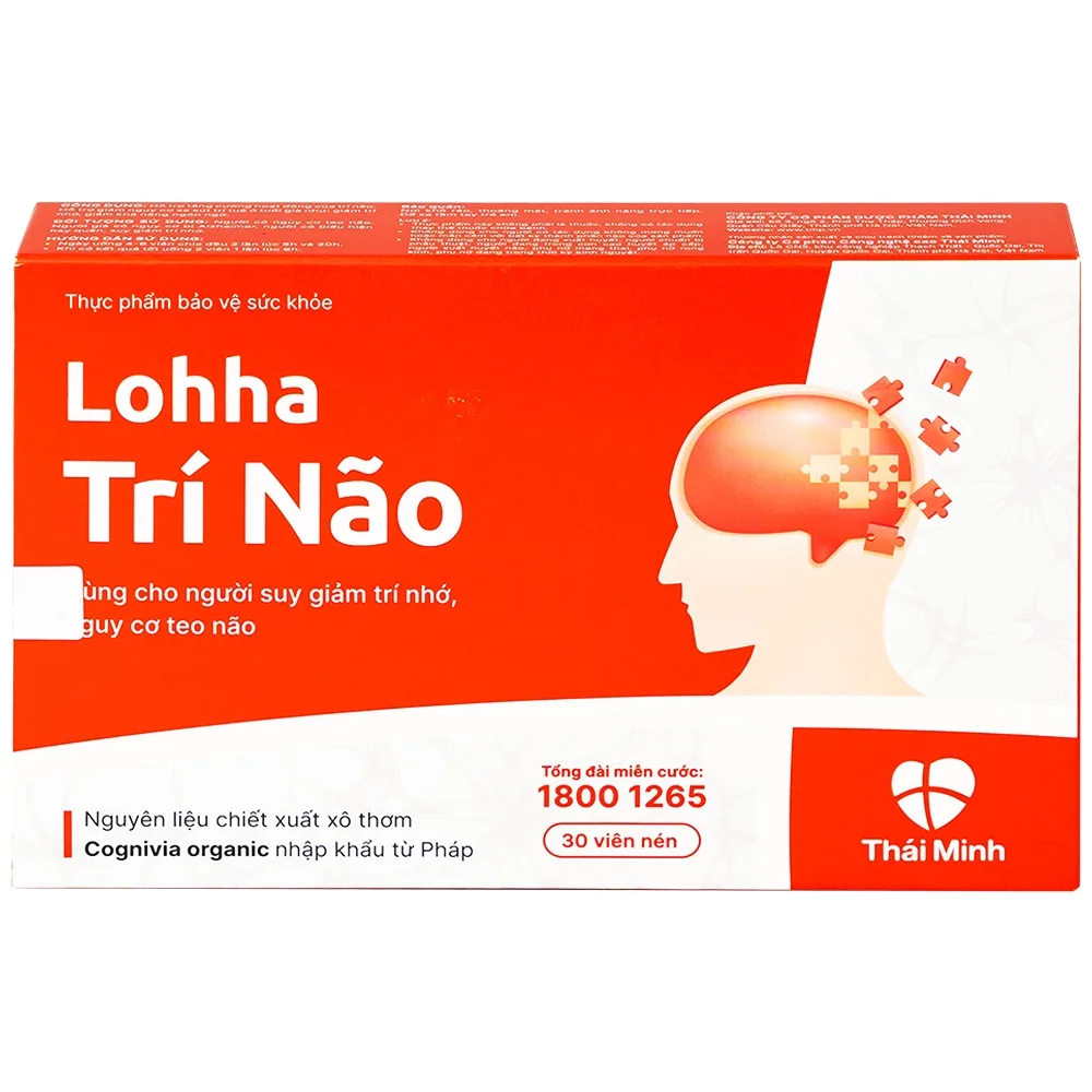 Hình ảnh Viên uống Lohha Trí Não Thái Minh điều trị và phòng ngừa các bệnh suy giảm trí tuệ (3 vỉ x 10 viên)