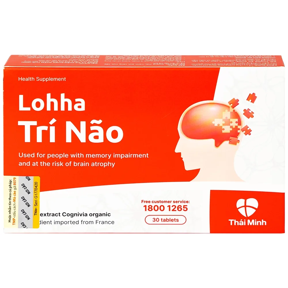 Hình ảnh Viên uống Lohha Trí Não Thái Minh điều trị và phòng ngừa các bệnh suy giảm trí tuệ (3 vỉ x 10 viên)