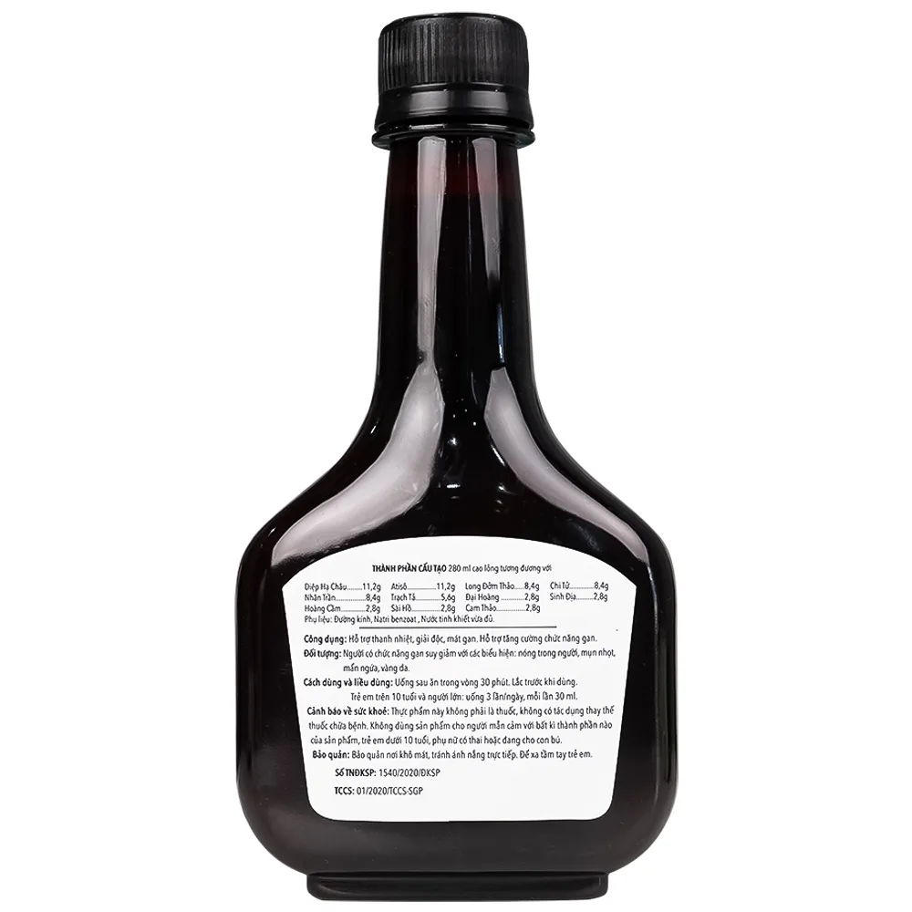 Hình ảnh Cao lỏng Long Đởm Giải Độc Gan Bình Đông 280ml hỗ trợ thanh nhiệt, mát gan 
