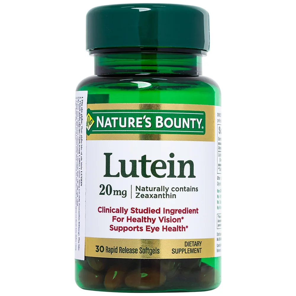 Hình ảnh Viên uống Lutein Nature's Bounty giúp tăng cường thị lực cho mắt (30 viên)