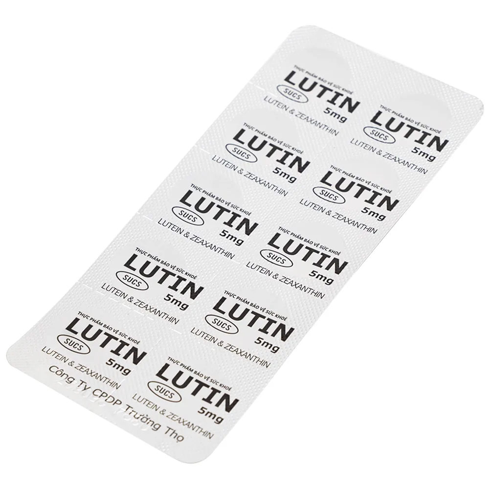 Hình ảnh Viên uống Lutin 5mg Sucs hỗ trợ tăng cường thị lực, giảm nguy cơ đục thủy tinh thể, thoái hóa điểm vàng