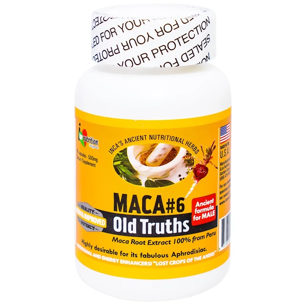 Hình ảnh Viên uống Maca #6 Old Truths giúp tăng cường chức năng thận, tăng năng lượng (60 viên)