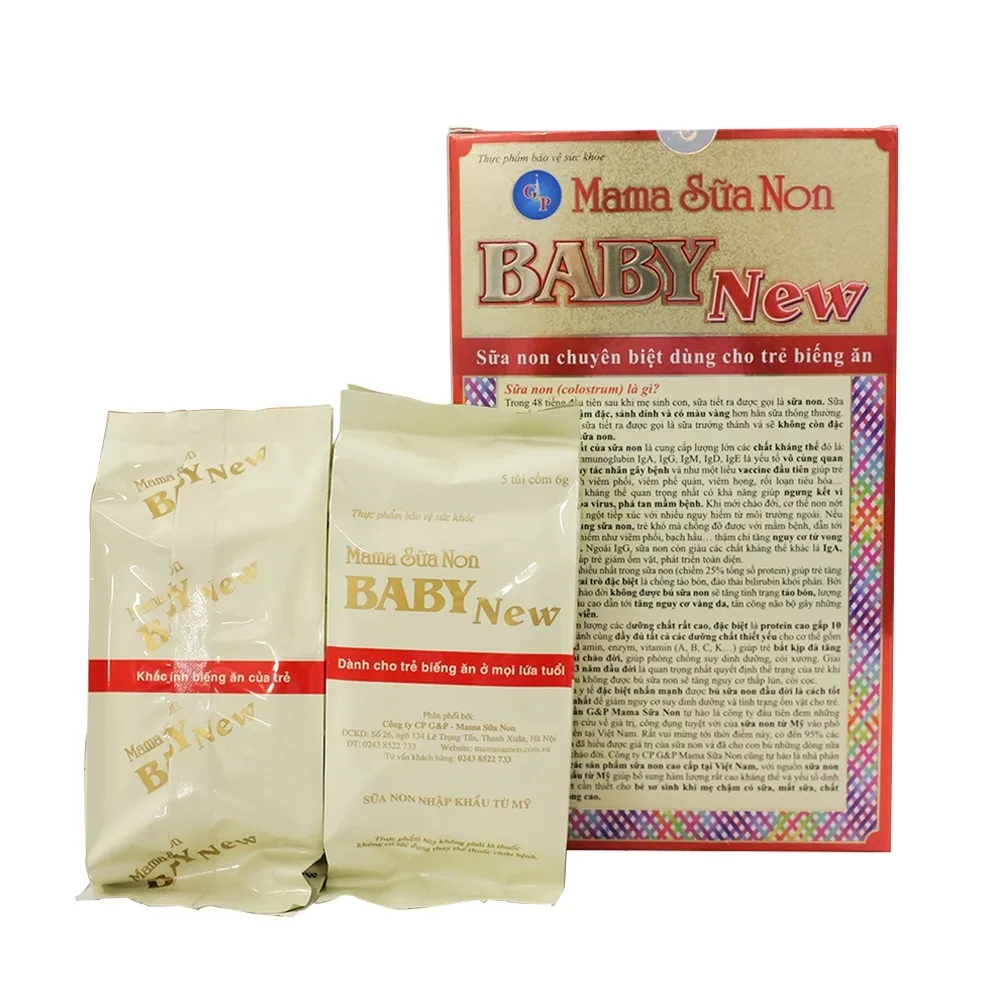 Hình ảnh Sữa bột Mama Sữa Non Baby New bổ sung vitamin và kháng thể (20 gói x 6g)