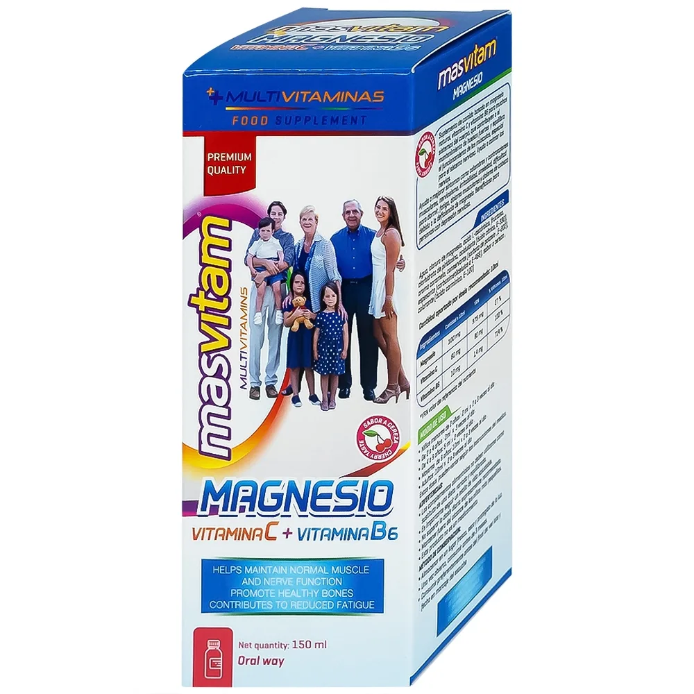 Hình ảnh Dung dịch Masvitam Magnesium + Vit C + Vic B6 150ml bổ sung Magnesium, Vitamin C và Vitamin B6 cho cơ thể