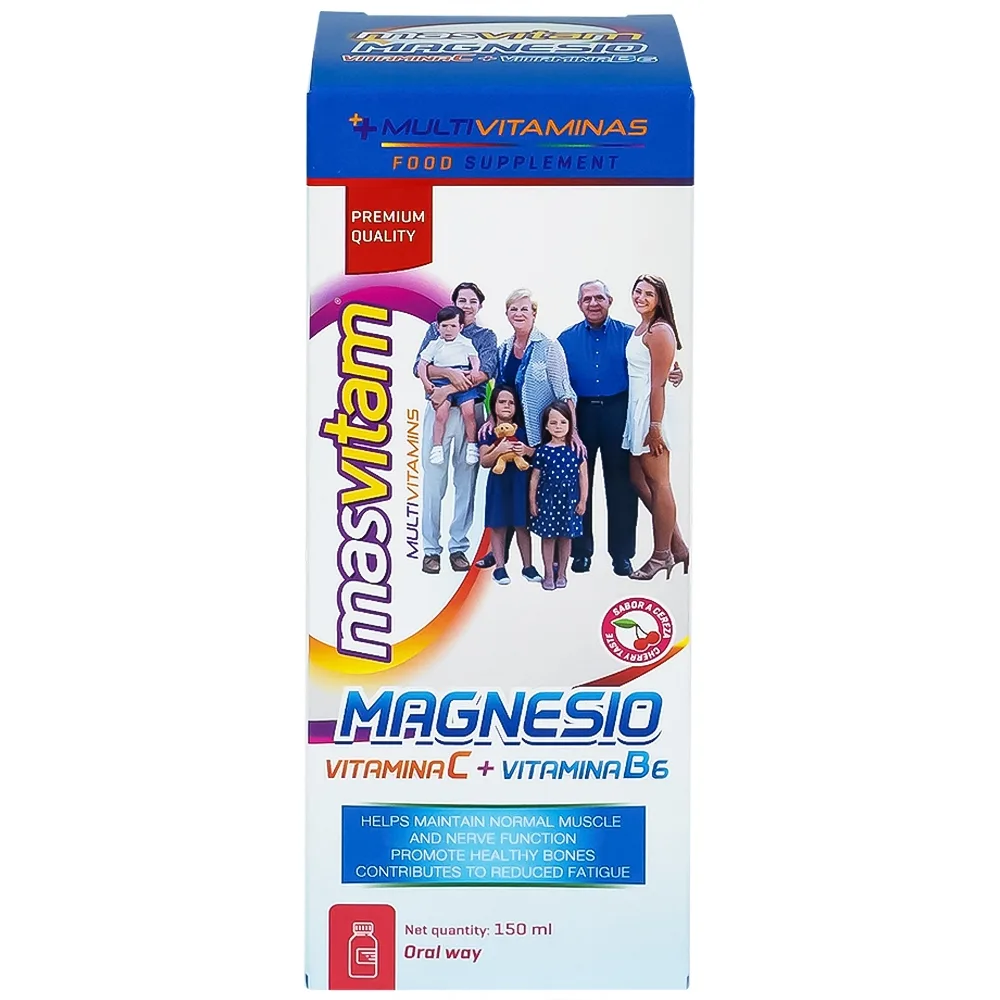 Hình ảnh Dung dịch Masvitam Magnesium + Vit C + Vic B6 150ml bổ sung Magnesium, Vitamin C và Vitamin B6 cho cơ thể
