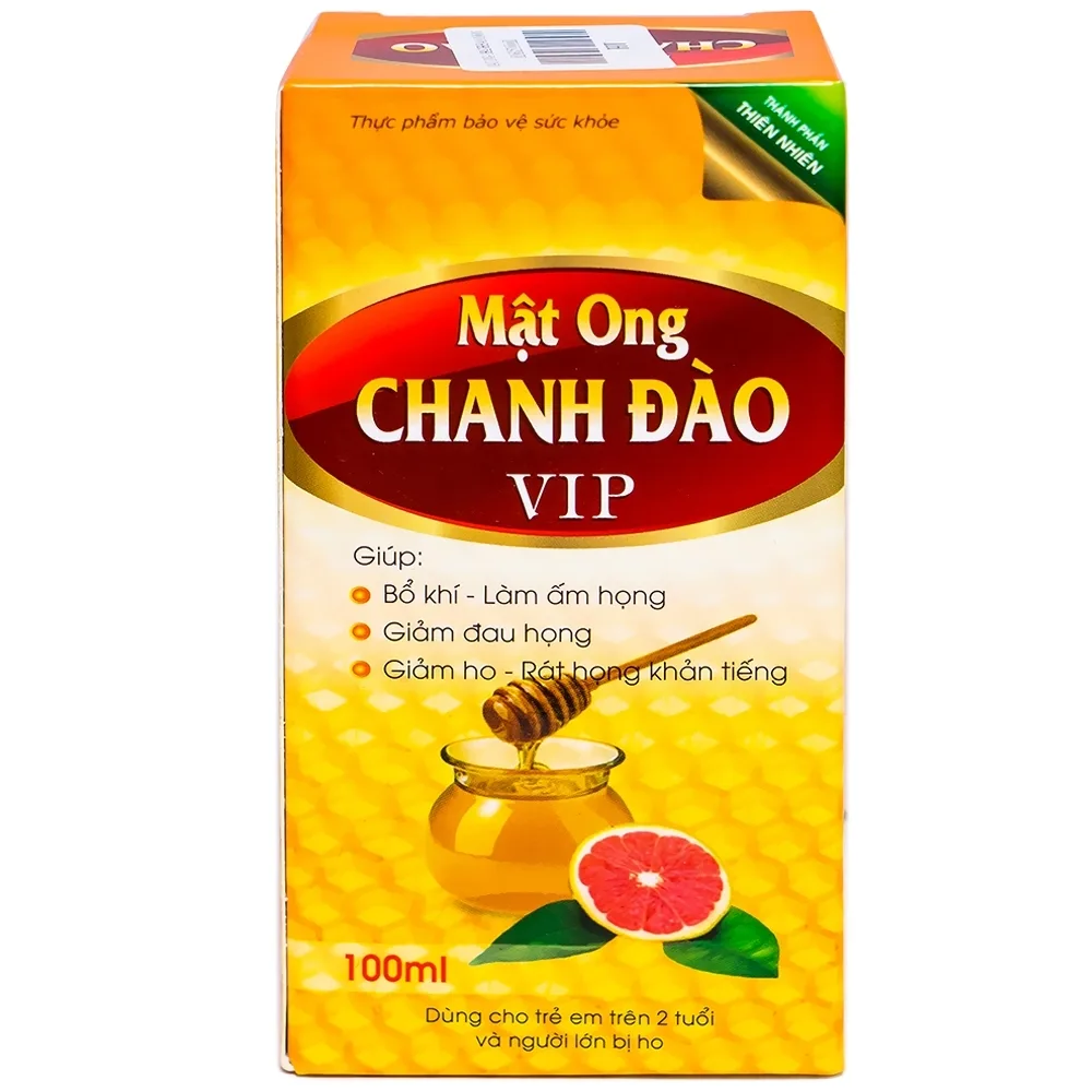 Hình ảnh Dung dịch Mật Ong Chanh Đào VIP New Star hỗ trợ bổ khí, giảm ho, đau họng (100ml)
