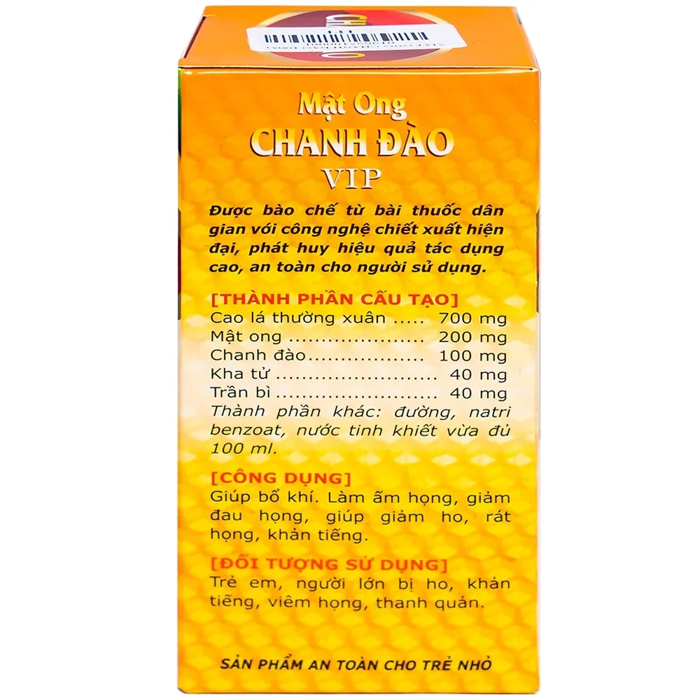 Hình ảnh Dung dịch Mật Ong Chanh Đào VIP New Star hỗ trợ bổ khí, giảm ho, đau họng (100ml)
