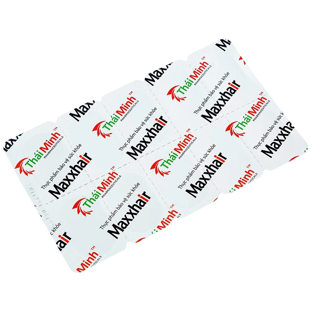 Hình ảnh Viên uống Maxxhair New Thái Minh hỗ trợ tóc mọc chắc khỏe và giảm nguy cơ rụng tóc (3 vỉ x 10 viên)