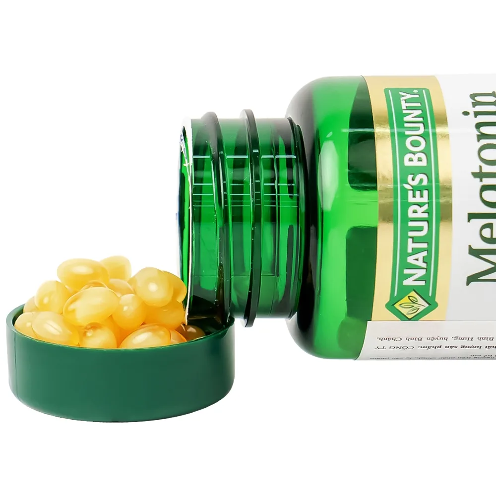 Hình ảnh Viên uống Melatonin Nature's Bounty giúp điều hòa giấc ngủ, giúp ngủ sâu giấc (60 viên)
