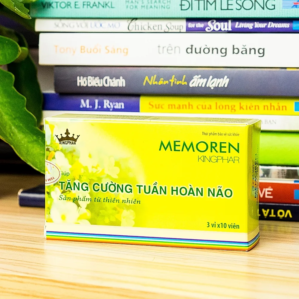 Hình ảnh Viên uống Memoren Kingphar giúp tăng cường tuần hoàn não, giảm đau đầu (3 vỉ x 10 viên)