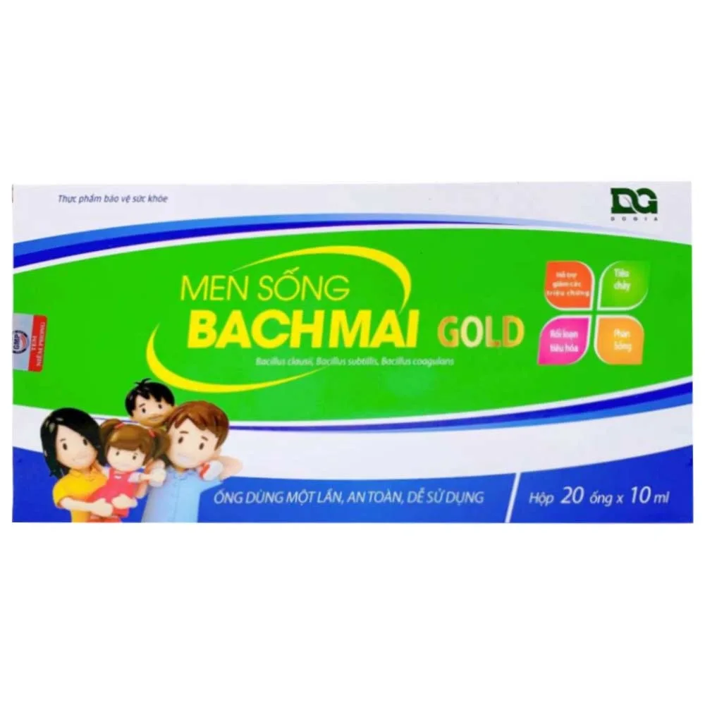 Hình ảnh Men Sống Bạch Mai Gold giúp cân bằng hệ khuẩn ruột (20 ống x 10ml)