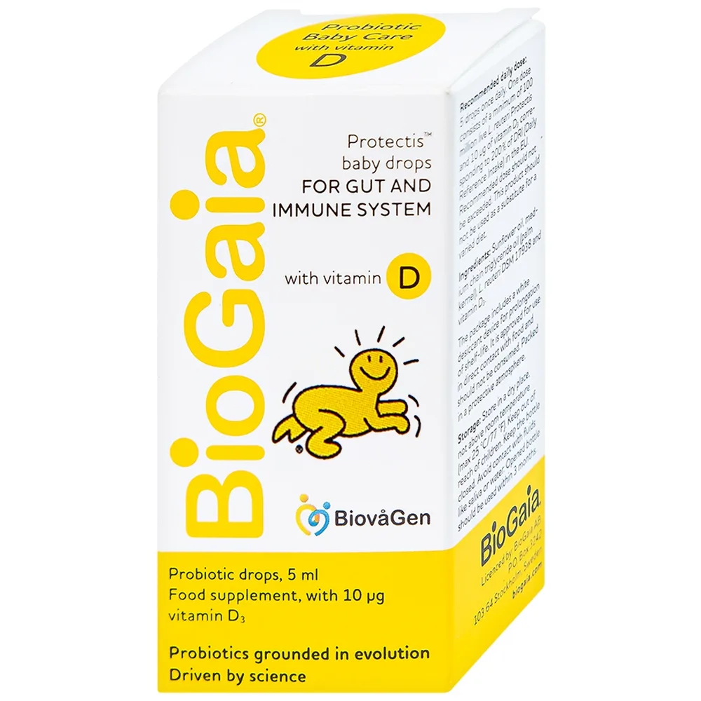 Hình ảnh Men vi sinh BioGaia Protectis Baby Drops Vitamin D3 bổ sung lợi khuẩn cho đường tiêu hóa và vitamin D (5ml)