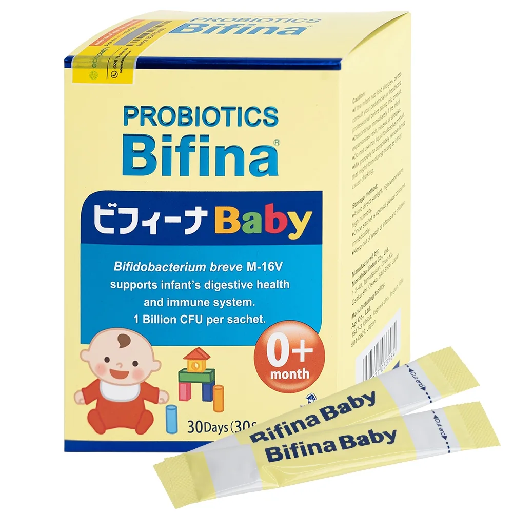 Hình ảnh Men vi sinh Probiotics Bifina Baby 1g Bifina bổ sung lợi khuẩn, giúp hệ vi sinh đường ruột khỏe mạnh (30 gói)