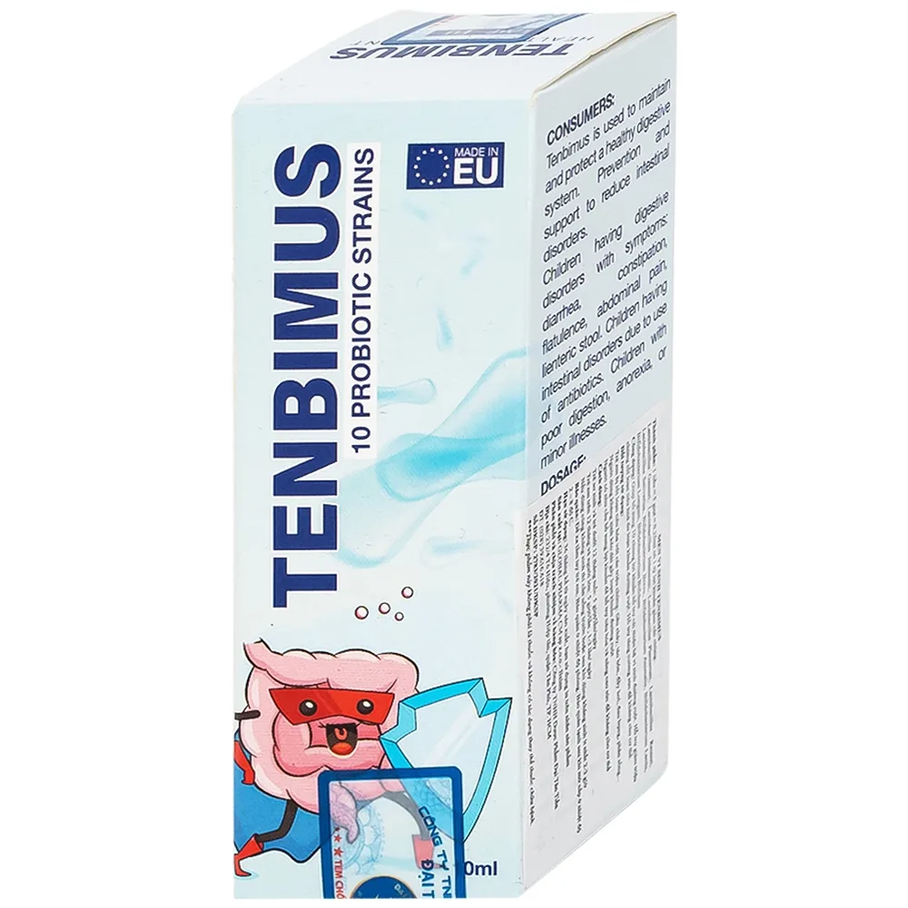 Hình ảnh Men vi sinh Tenbimus 10ml Global Pharm bổ sung 10 chủng lợi khuẩn, cải thiện đường ruột