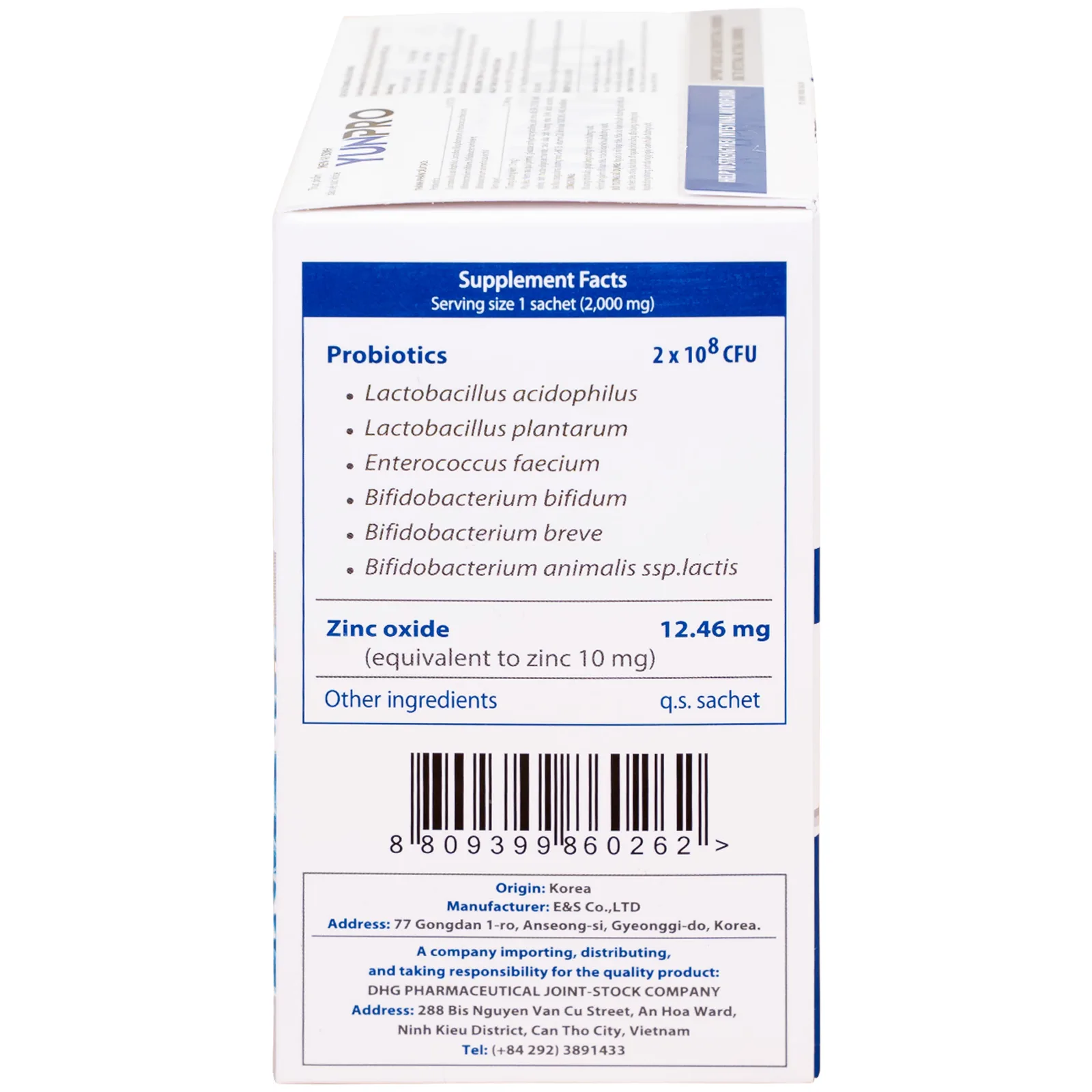 Hình ảnh Thực phẩm bảo vệ sức khỏe men vi sinh YunPro Chong Kun Dang bổ sung lợi khuẩn (60 gói x 2 g)