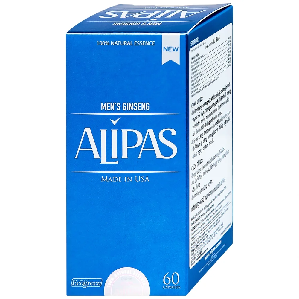 Hình ảnh Viên uống Men’s Ginseng Alipas Ecogreen cải thiện rối loạn cương dương (60 viên)