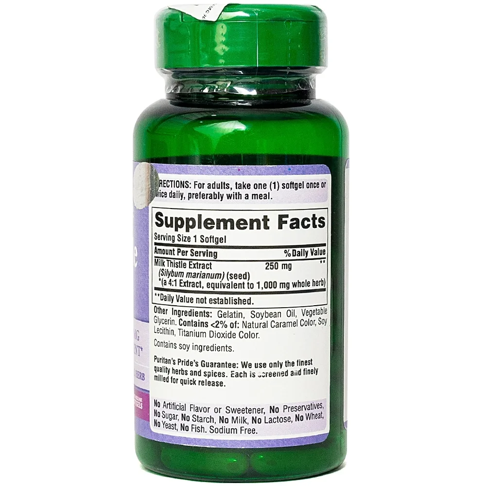 Hình ảnh Viên uống Milk Thistle Extract 1000mg hỗ trợ giải độc gan, tăng cường chức năng gan (90 viên)