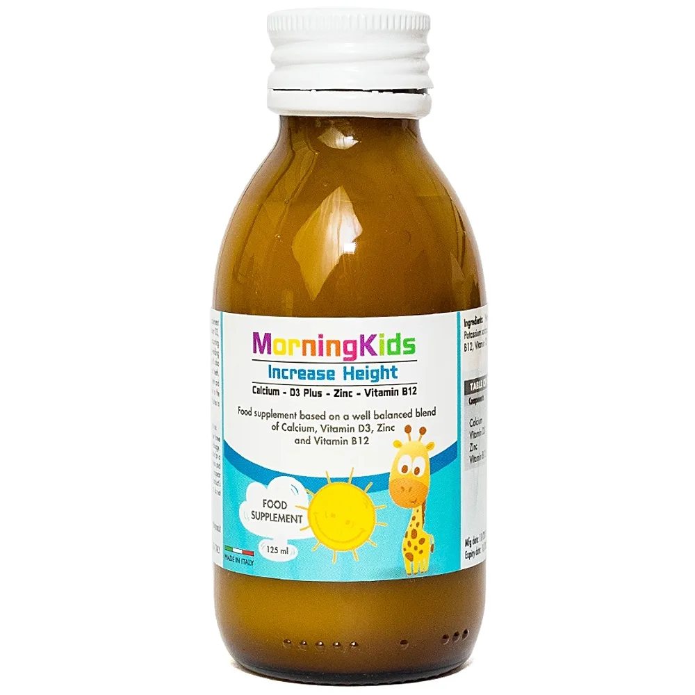 Hình ảnh Dung dịch MorningKids Increase Height hỗ trợ duy trì sự phát triển bình thường của xương và răng (125ml)