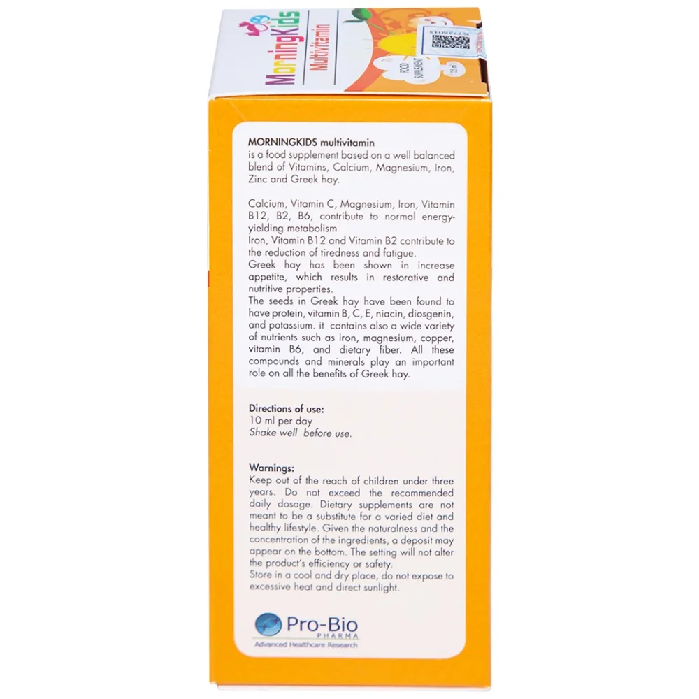 Hình ảnh Siro MorningKids Multivitamin Bổ sung Vitamin và khoáng chất (125ml)
