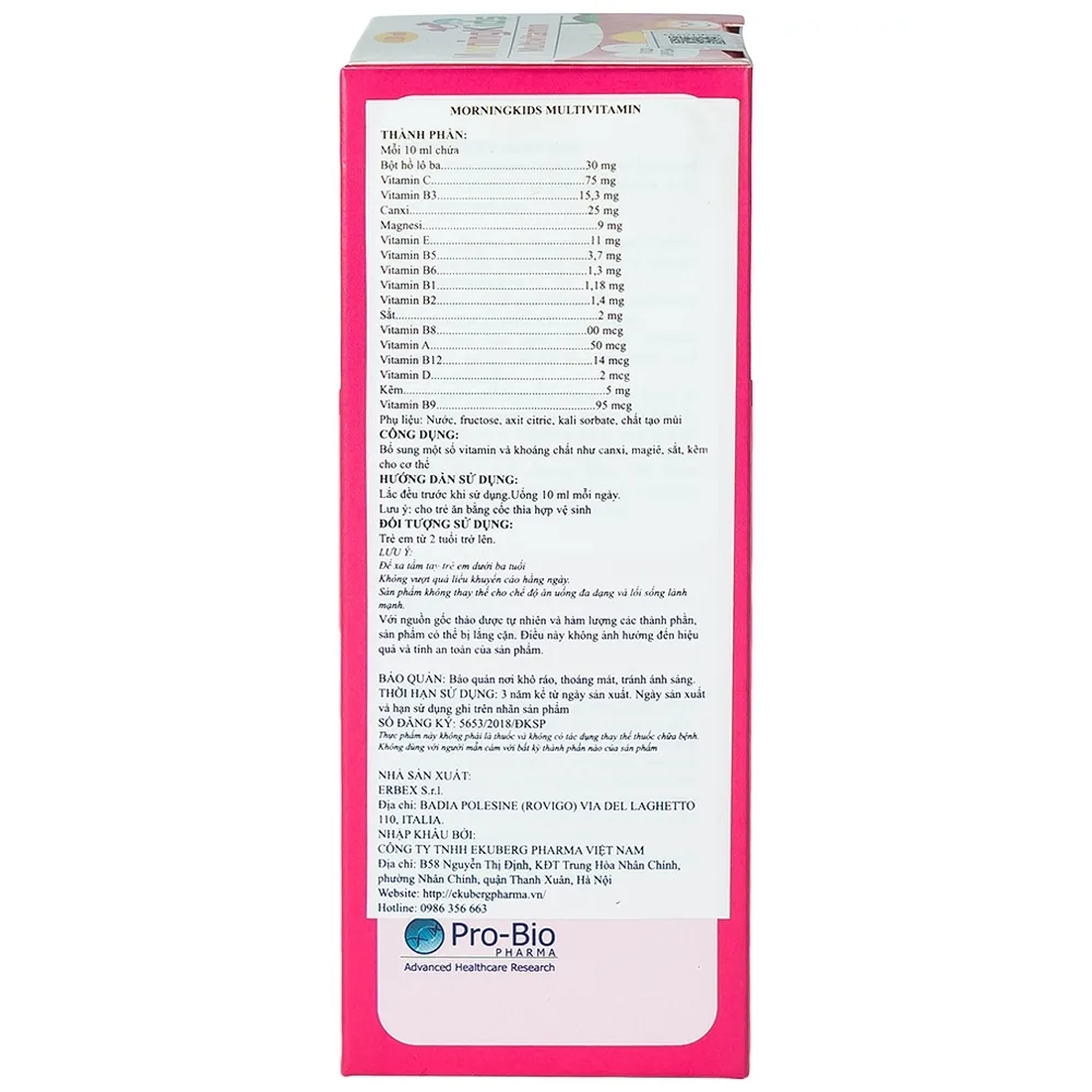 Hình ảnh Siro Morningkids Multivitamin Bổ sung Vitamin và khoáng chất (150ml)