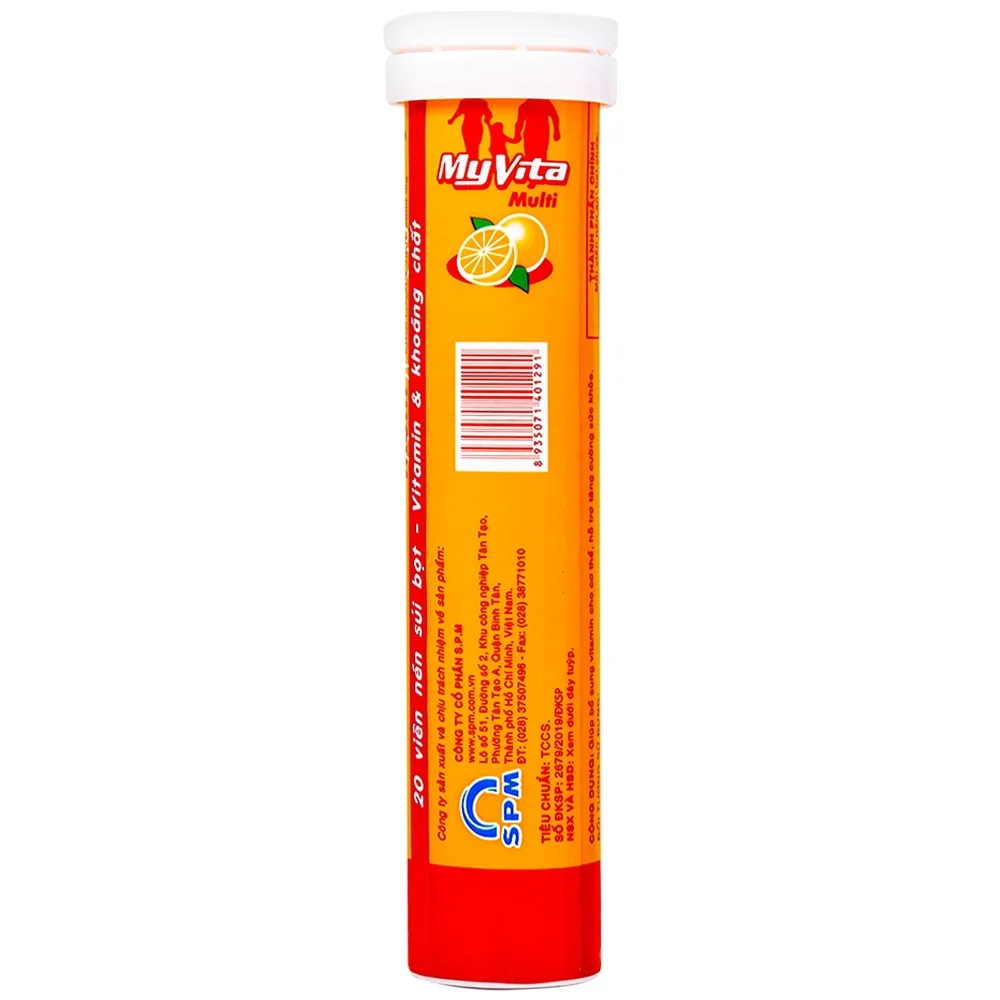 Hình ảnh Viên sủi MyVita Multi SPM vị cam bổ sung Vitamin và khoáng chất (20 viên)