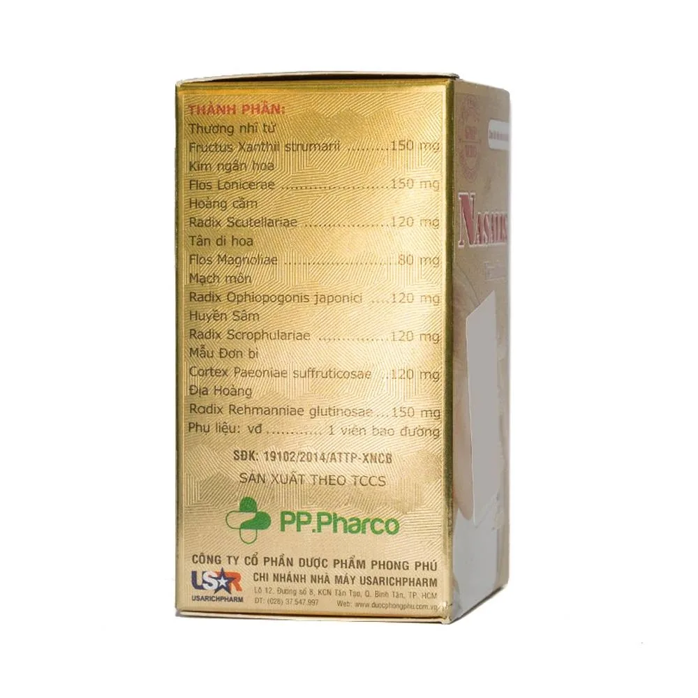 Hình ảnh Viên uống Nasalis PP.Pharco hỗ trợ điều trị viêm xoang mũi mãn tính, viêm đa xoang (60 viên)