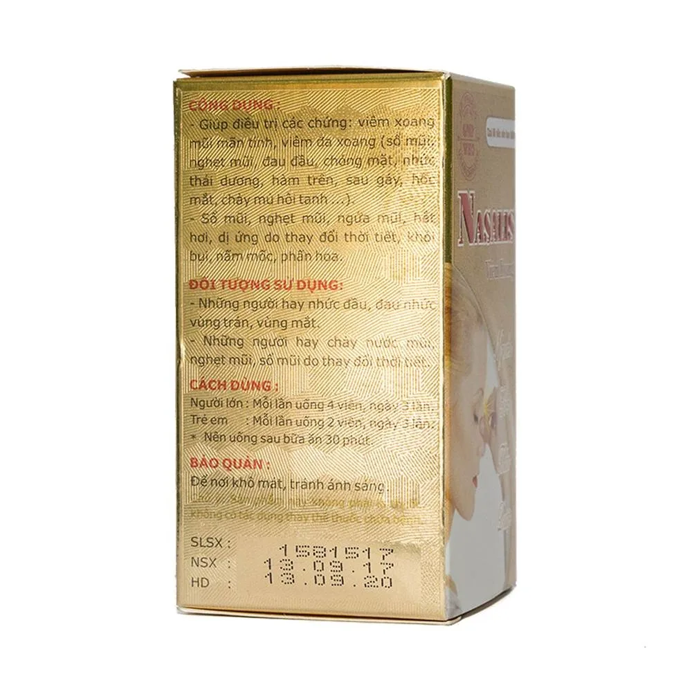 Hình ảnh Viên uống Nasalis PP.Pharco hỗ trợ điều trị viêm xoang mũi mãn tính, viêm đa xoang (60 viên)
