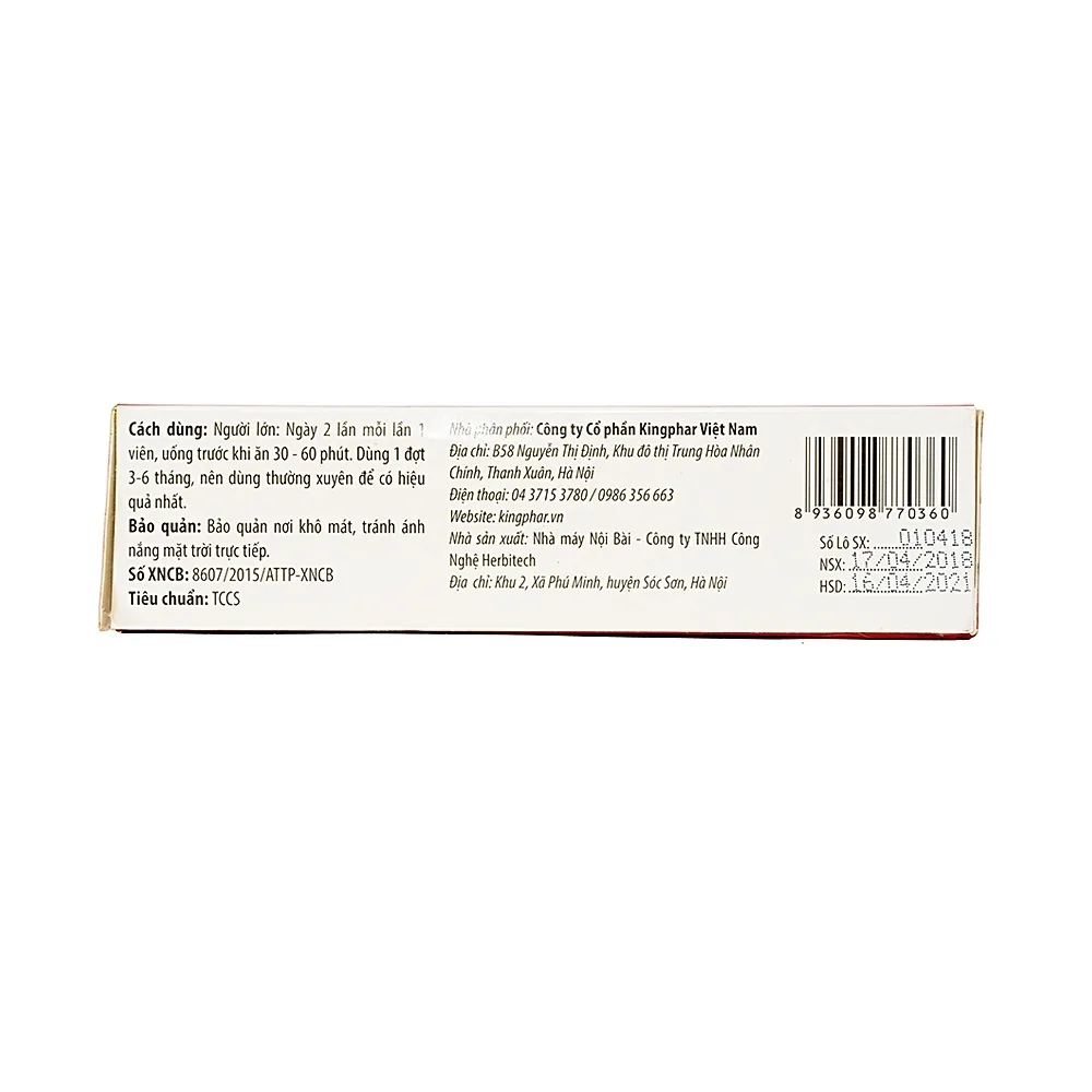 Hình ảnh Viên uống Nato Thông Huyết Kingphar hỗ trợ điều trị các căn bệnh tai biến não (3 vỉ x 10 viên)