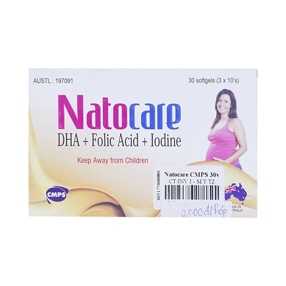 Hình ảnh Viên uống Natocare CMPS bổ sung dưỡng chất cho bà bầu (3 vỉ x 10 viên)