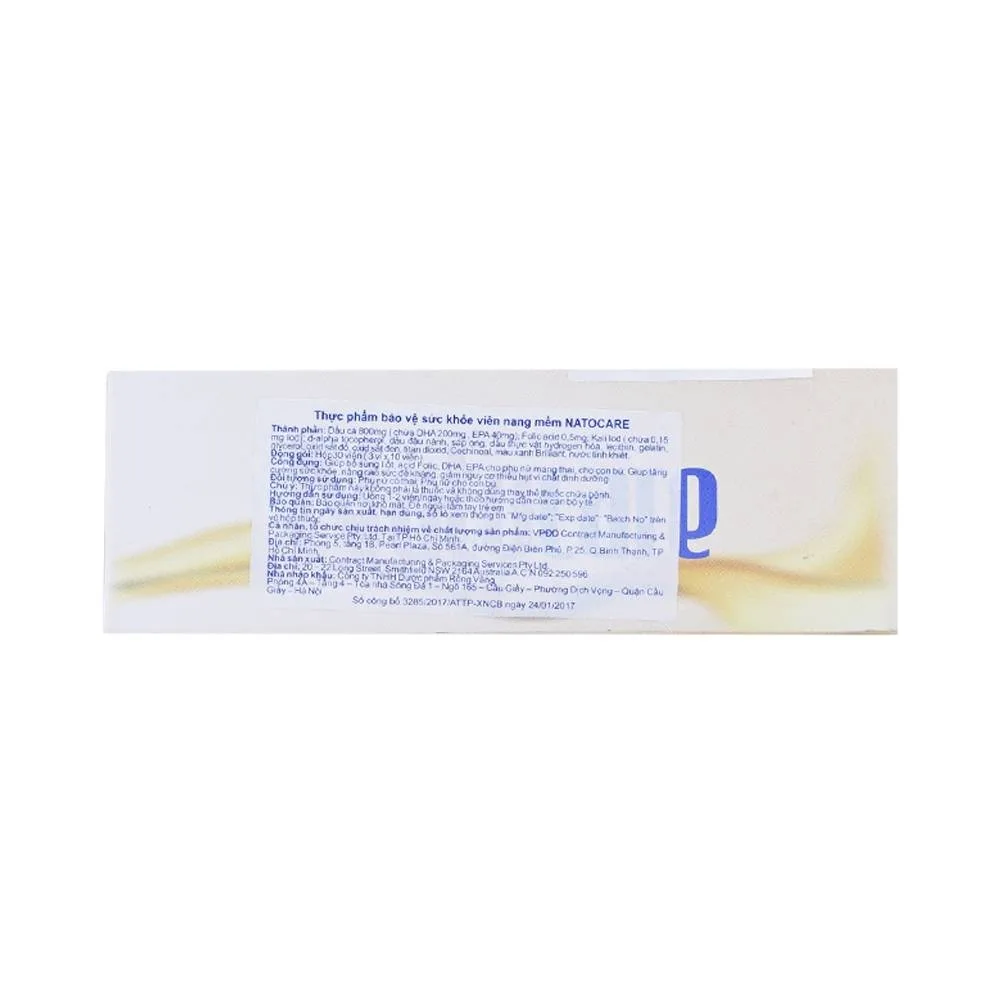 Hình ảnh Viên uống Natocare CMPS bổ sung dưỡng chất cho bà bầu (3 vỉ x 10 viên)