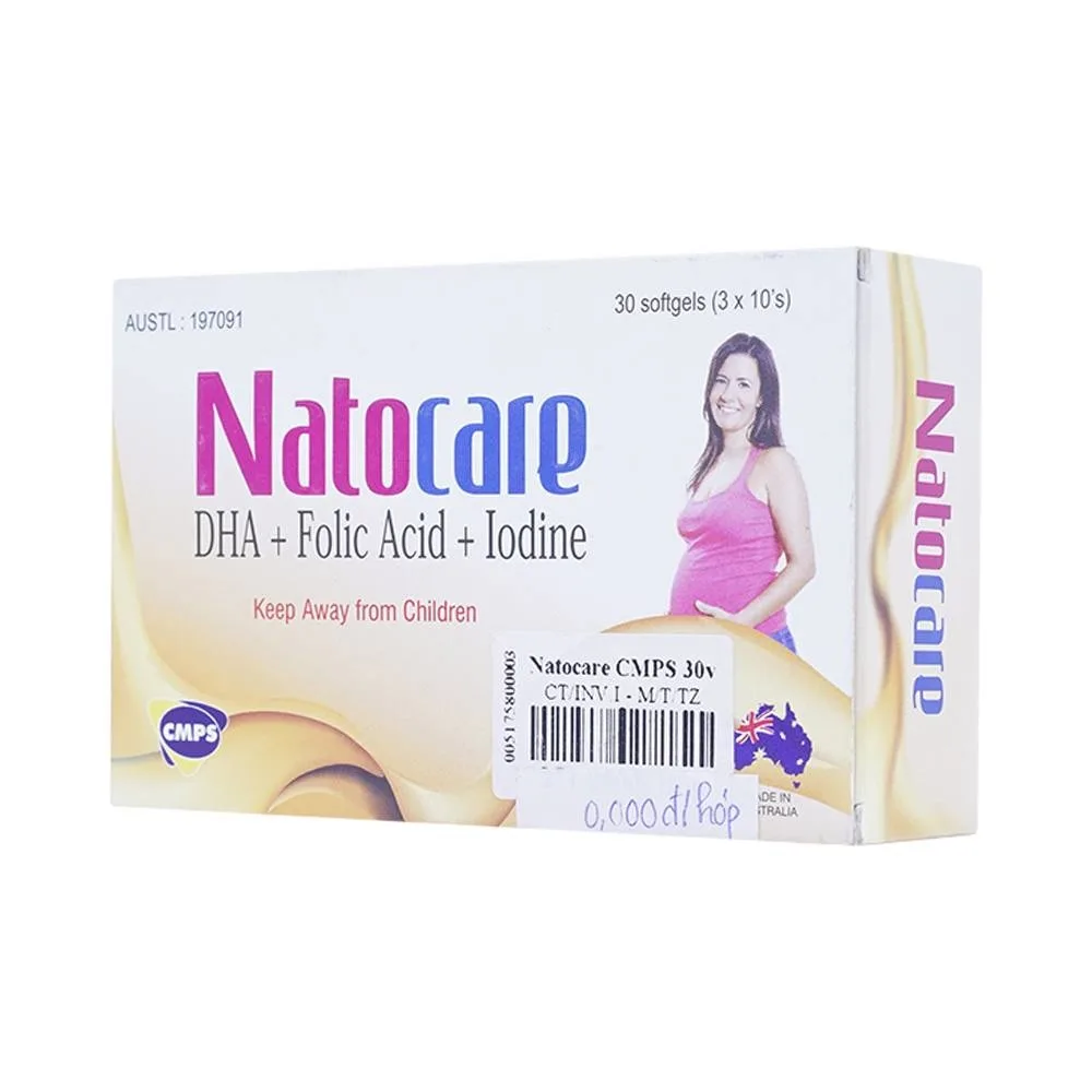 Hình ảnh Viên uống Natocare CMPS bổ sung dưỡng chất cho bà bầu (3 vỉ x 10 viên)