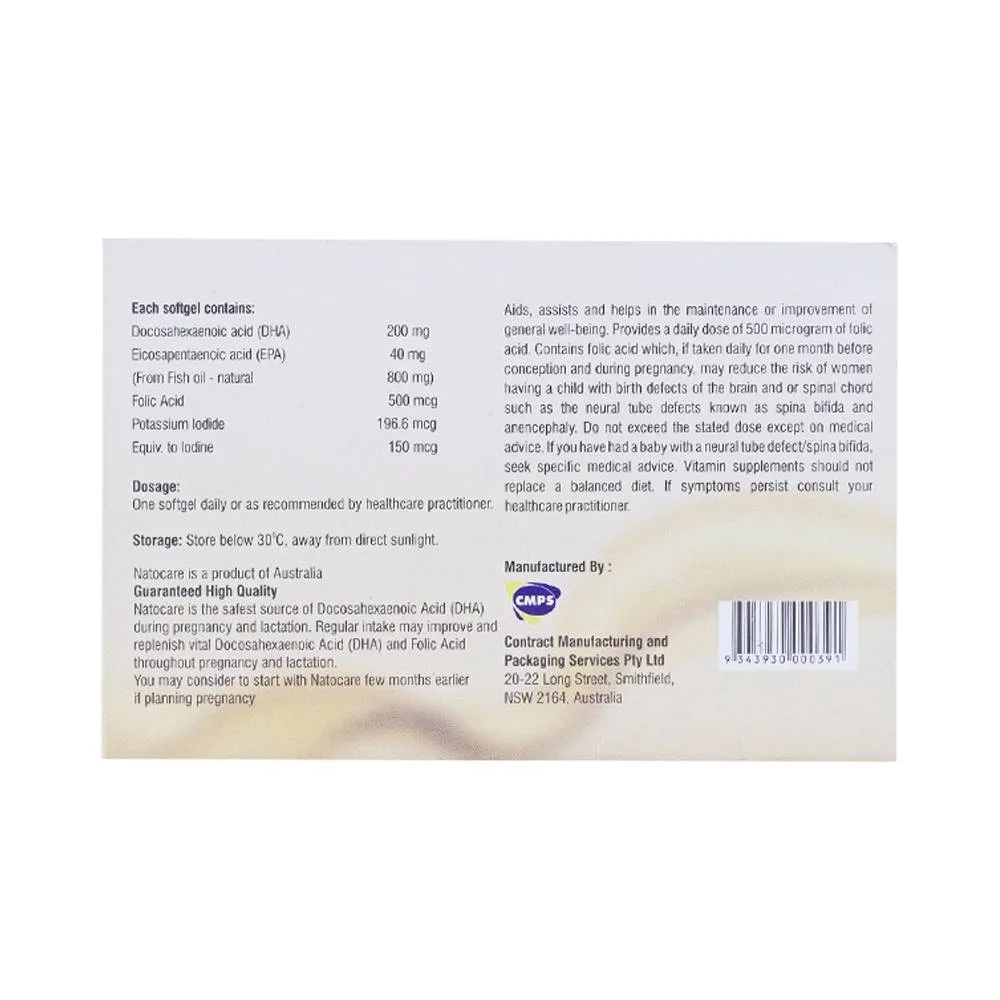 Hình ảnh Viên uống Natocare CMPS bổ sung dưỡng chất cho bà bầu (3 vỉ x 10 viên)