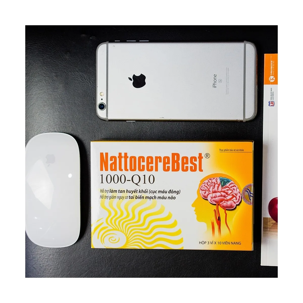Hình ảnh Viên uống NattocereBest 1000-Q10 Navi hỗ trợ làm tan huyết khối, giảm nguy cơ tai biến mạch máu não (3 vỉ x 10 viên)