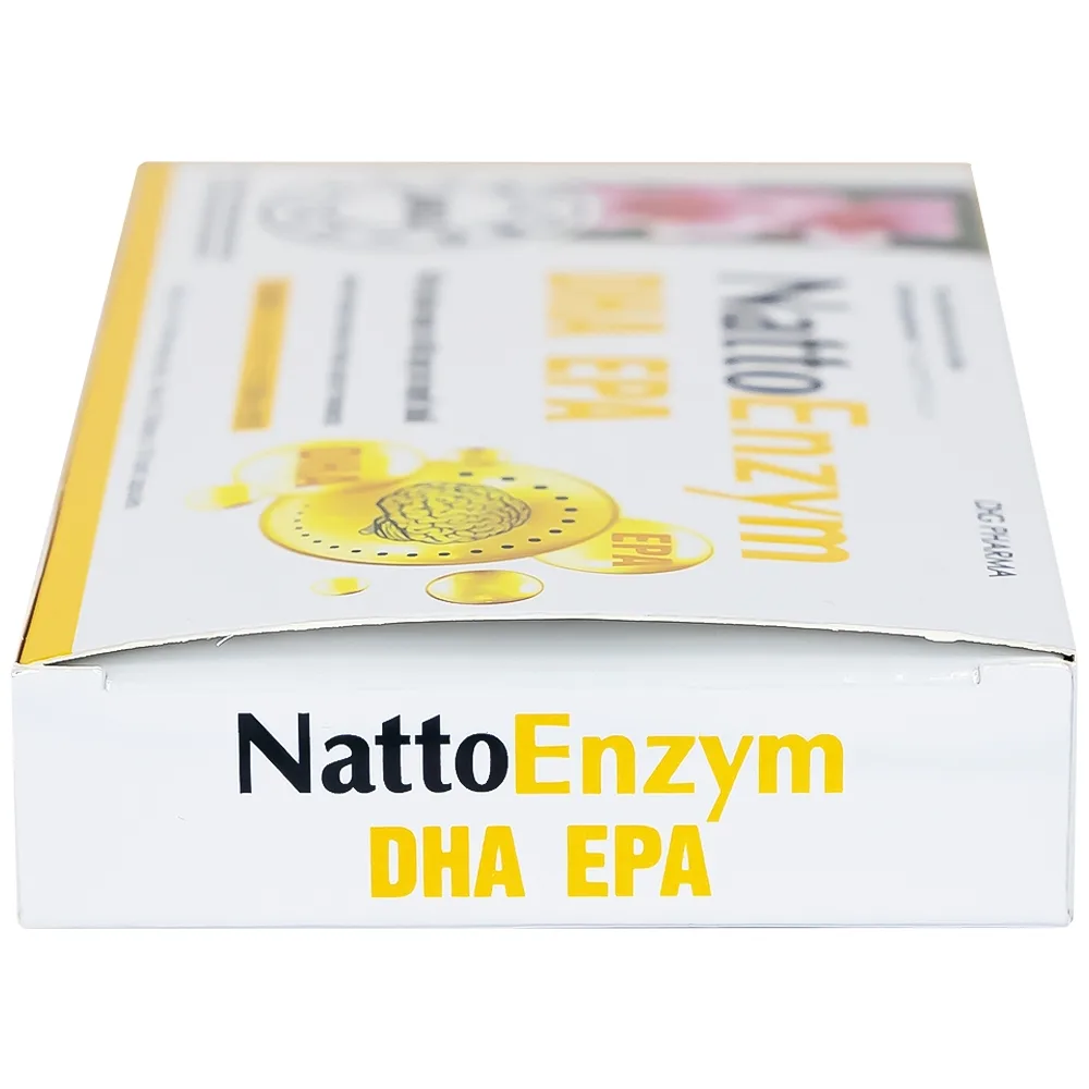 Hình ảnh Viên uống NattoEnzym DHA EPA DHG Pharma hỗ trợ giảm nguy cơ đột quỵ do huyết khối (2 vỉ x 10 viên)