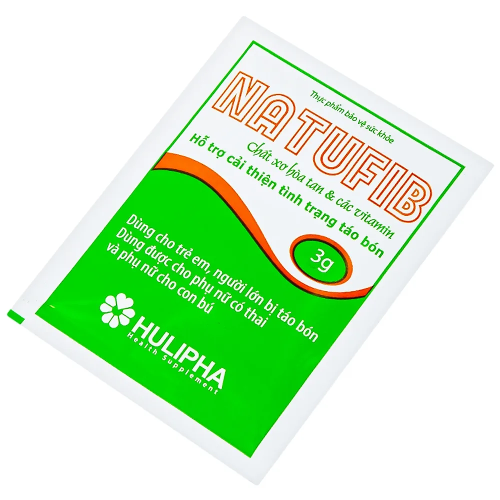 Hình ảnh Cốm Natufib Hulipha hỗ trợ cải thiện tình trạng táo bón (20 gói x 3g)