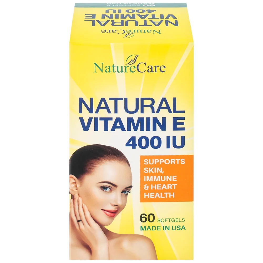 Hình ảnh Thực phẩm bảo vệ sức khỏe Natural Vitamin E 400 IU giúp cải thiện sức khỏe da và phục hồi da (60 viên)