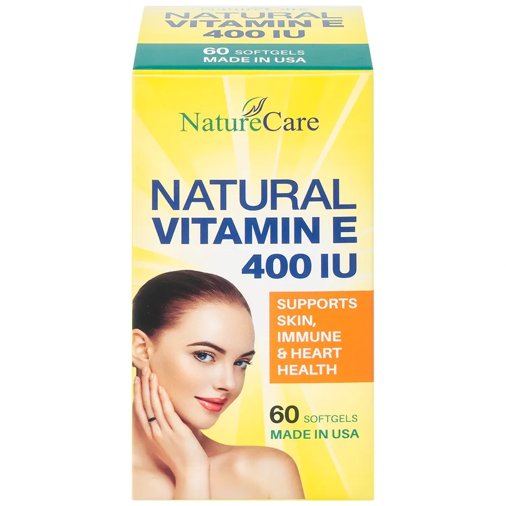 Hình ảnh Thực phẩm bảo vệ sức khỏe Natural Vitamin E 400 IU giúp cải thiện sức khỏe da và phục hồi da (60 viên)