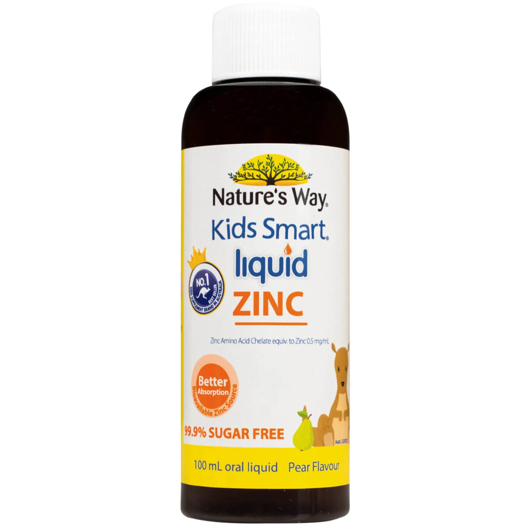 Hình ảnh Siro bổ sung kẽm và hỗ trợ kích thích thèm ăn Kids Smart Liquid Zinc Nature's Way (Hộp 100ml)