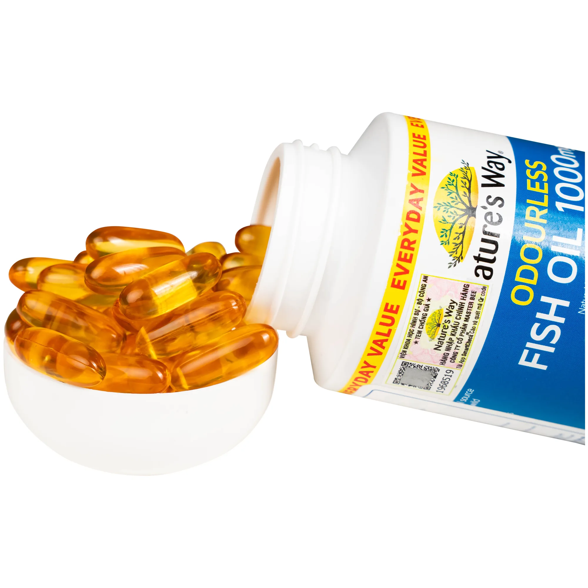 Hình ảnh Viên hỗ trợ bổ não Odourless Fish Oil 1000mg Nature's Way (80 viên)