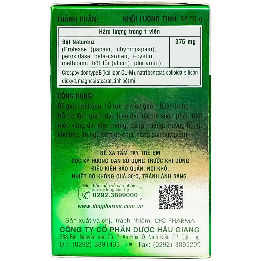 Hình ảnh Viên uống Naturen Z DHG hỗ trợ giải độc gan (10 vỉ x 10 viên)
