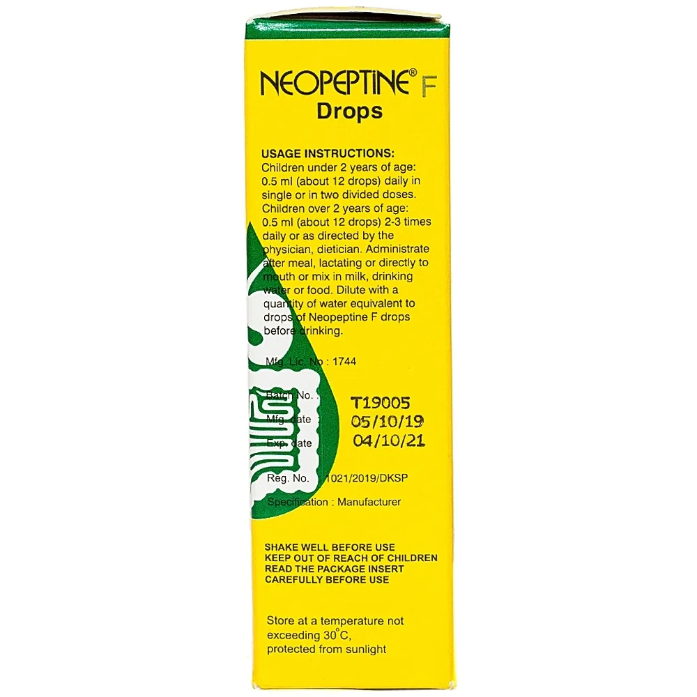Hình ảnh Dung dịch uống Neopeptine F Drops Raptakos hỗ trợ tăng cường tiêu hóa và hấp thu thức ăn (15ml)