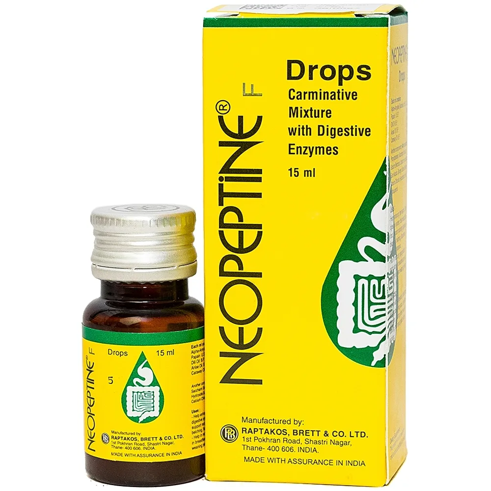 Hình ảnh Dung dịch uống Neopeptine F Drops Raptakos hỗ trợ tăng cường tiêu hóa và hấp thu thức ăn (15ml)