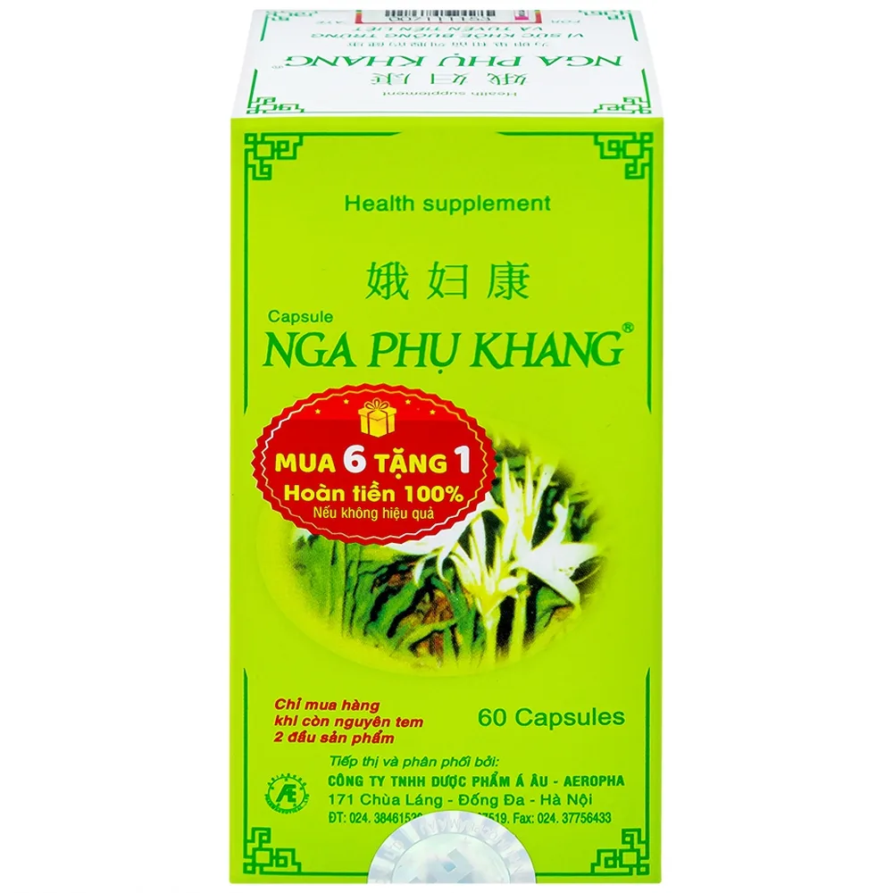 Hình ảnh Viên uống Nga Phụ Khang Dược Quốc Tế hỗ trợ giảm sự tiến triển của u nang buồng trứng (60 viên)