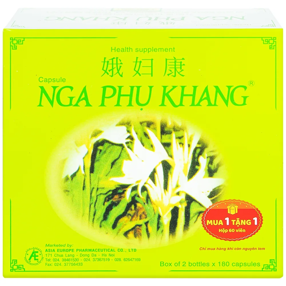 Hình ảnh Viên uống Nga Phụ Khang hỗ trợ giảm tiến triển của u nang buồng trứng (2 lọ x 180 viên)